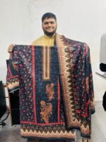 দুবাই সিল্ক কটন থ্রিপিস ৪পিস কম্বো - Image 4