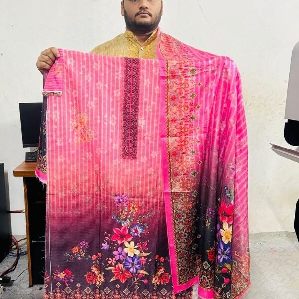 দুবাই সিল্ক কটন থ্রিপিস ৪পিস কম্বো