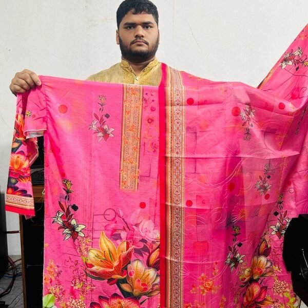 দুবাই সিল্ক কটন থ্রিপিস ৪পিস কম্বো